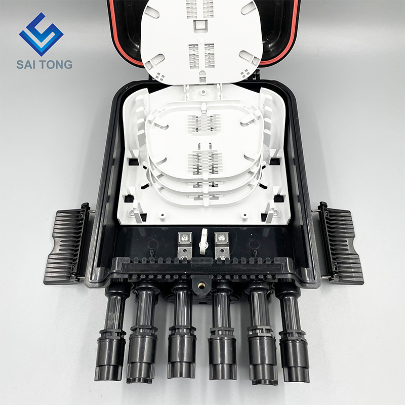 อเมริกาใต้ FTTH 2/8 พอร์ต Fibra Optica Cajas Terminal ไฟเบอร์กันน้ำ IP68 กล่องกระจายข้อต่อใหม่พร้อมหน้าแปลน huawei