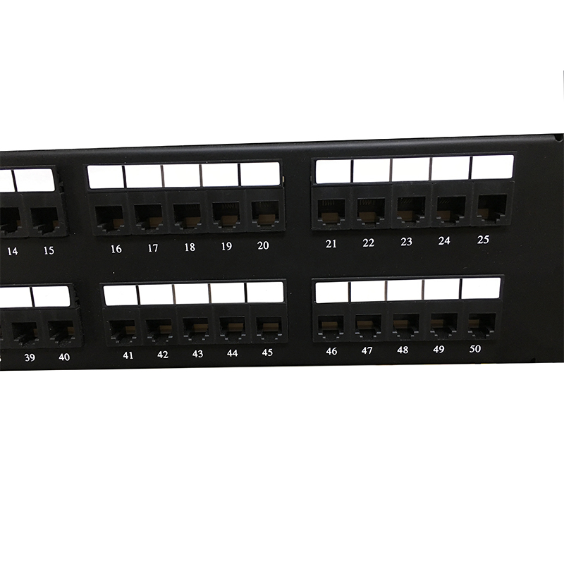 2U 19 '' 50 พอร์ต RJ11 Krone Jacket, เหล็กยึด Cat3 Patch Panel Blank Unshielded utp Cat3 RJ11 Patch panel