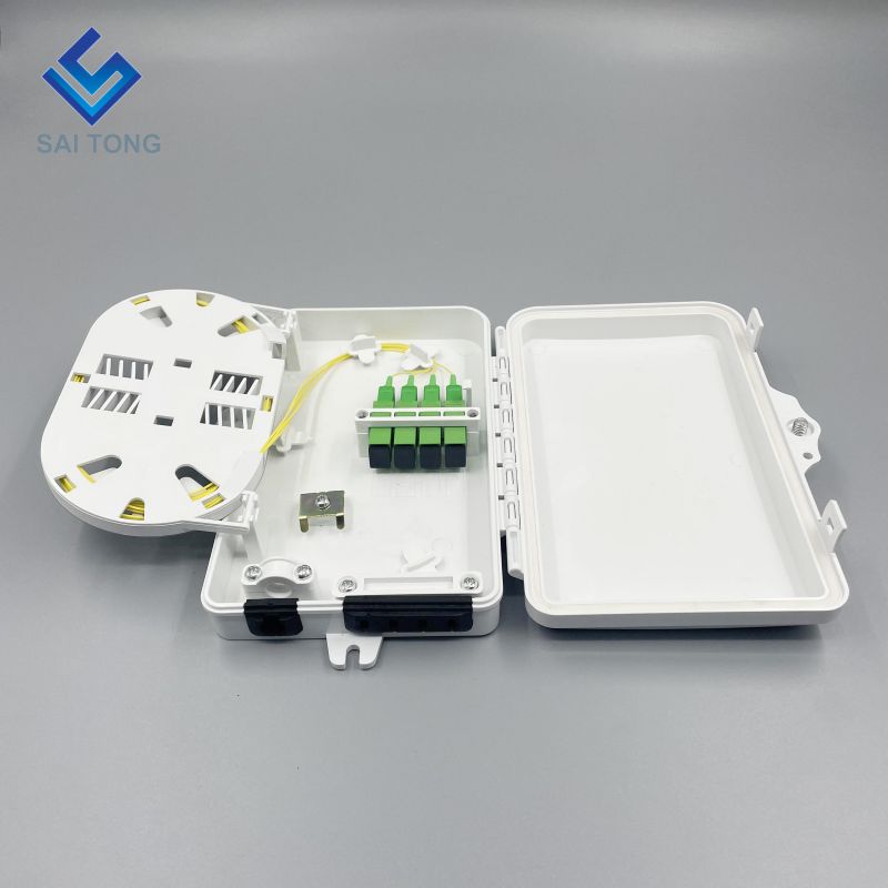 IP65 อุปทาน 1 ทางเข้า 4 เต้าเสียบ ST-F311 FTTH มินิ 6 แกนกรอบการกระจายใยแก้วนำแสงสิ้นสุดกล่อง FDB กลางแจ้ง