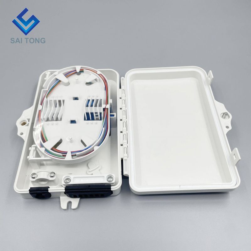 Saitong 1/6 พอร์ต FTTH FTTX 6 แกนไฟเบอร์ออปติกกล่องกระจาย PLC รองรับกล่อง ABS กล่องออปติก