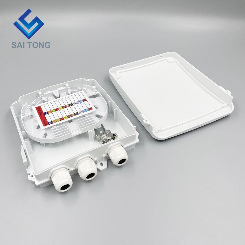 Cixi Saitong FTTH 8 Core กล่องเทอร์มินัลใยแก้วนำแสงในร่ม 8 พอร์ตไฟเบอร์กล่องติดผนัง 1 เข้า / ออก 3 FDB ผลิตภัณฑ์ใหม่