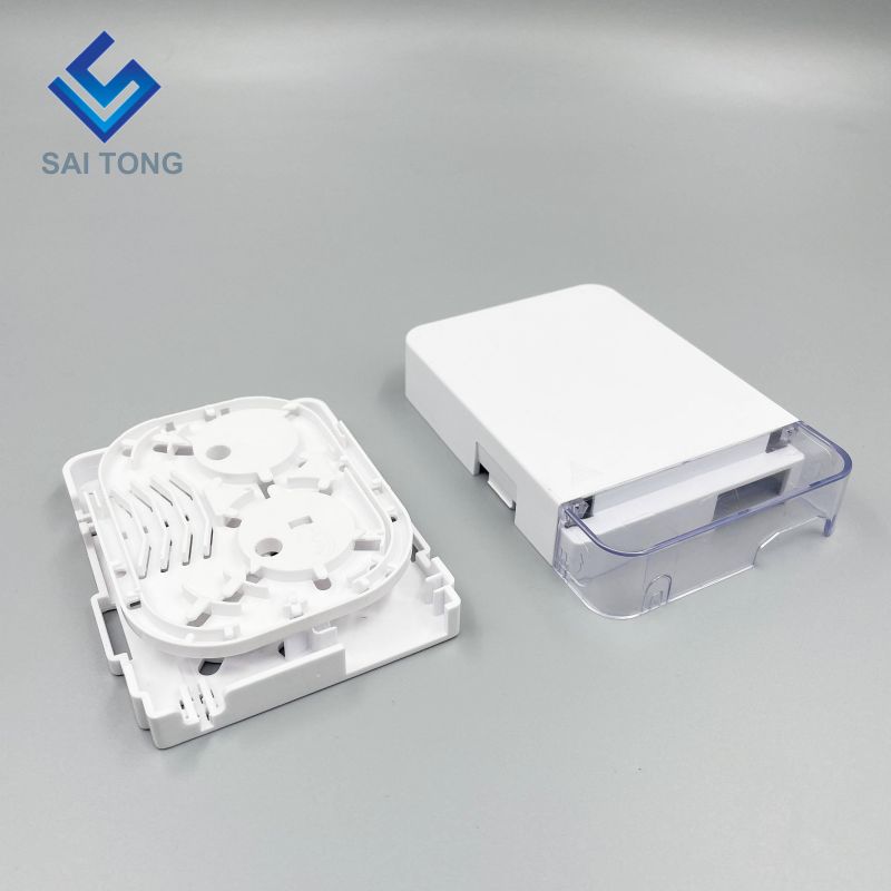 ขาย 2 Core duplex FTTH Fiber Optic Junction Box กล่องต่อสายไฟเบอร์ออปติกในร่มกลางแจ้ง 1 พอร์ตกล่องเทอร์มินัลใยแก้วนำแสง