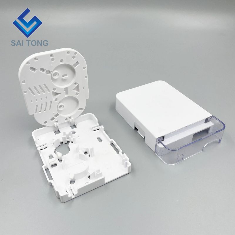 ขาย 2 Core duplex FTTH Fiber Optic Junction Box กล่องต่อสายไฟเบอร์ออปติกในร่มกลางแจ้ง 1 พอร์ตกล่องเทอร์มินัลใยแก้วนำแสง