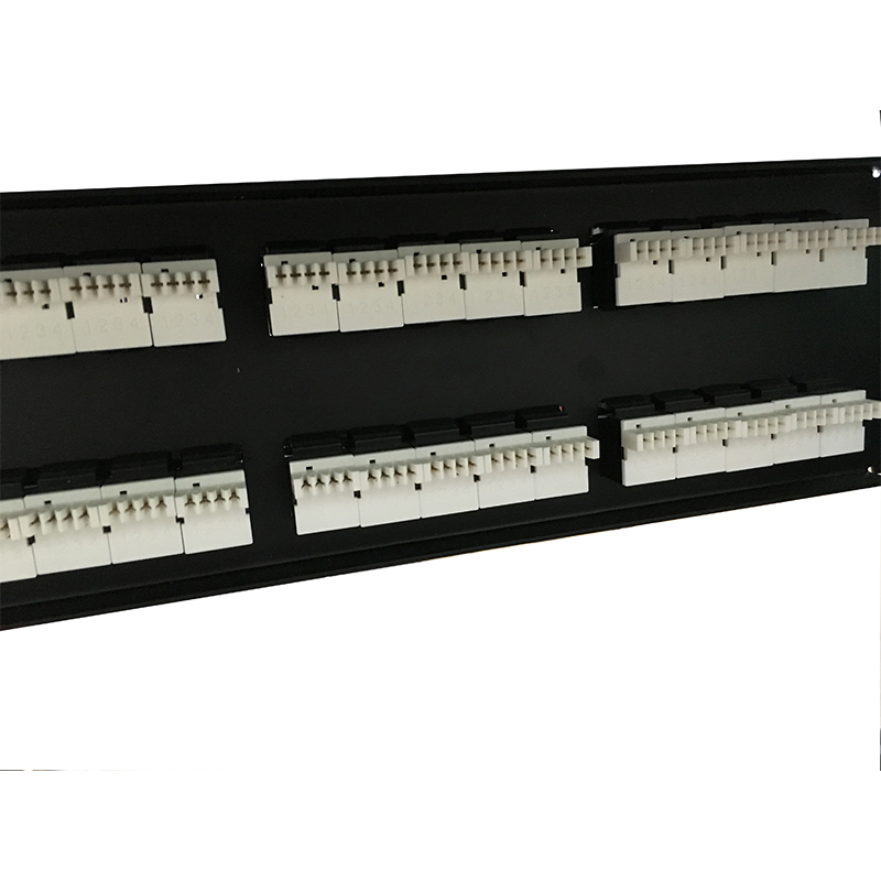 2U 19 '' 50 พอร์ต RJ11 Krone Jacket, เหล็กยึด Cat3 Patch Panel Blank Unshielded utp Cat3 RJ11 Patch panel