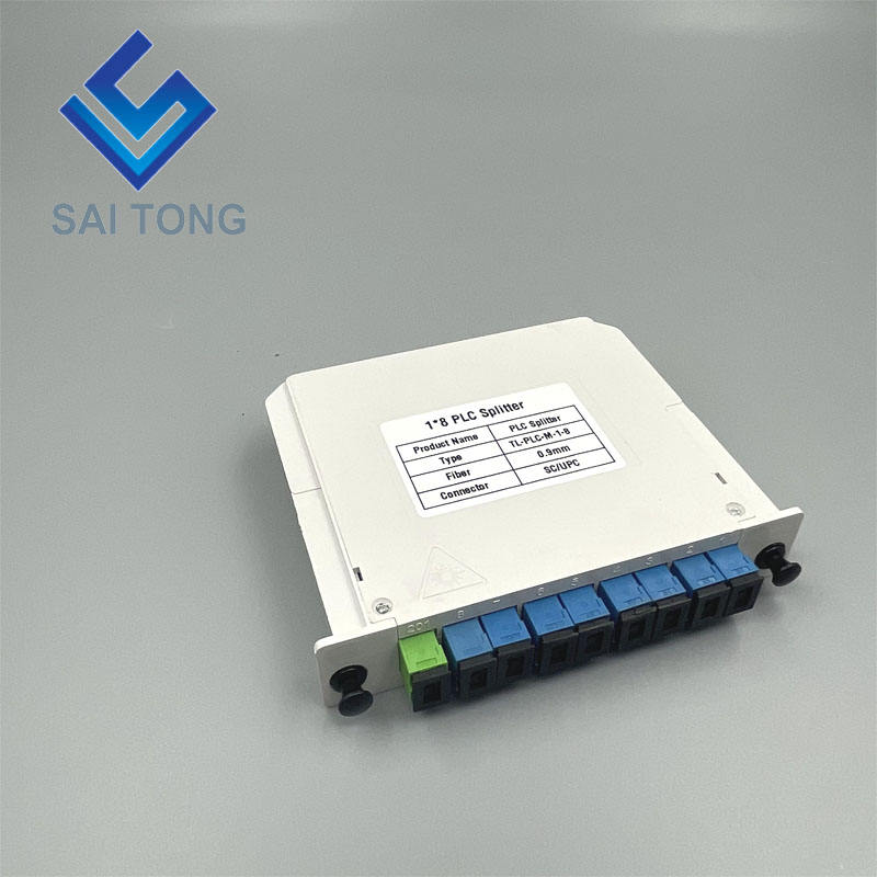 SC / UPC 1 x 8 ไฟเบอร์ออปติก PLC Splitter หลอดมินิประเภท Splitter Plc Splitter กันน้ำ SC UPC LGX box ประเภทเทปคาสเซ็ต