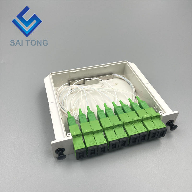 SC / APC 1 x 8 ไฟเบอร์ออปติก PLC Splitter หลอดมินิประเภท Splitter Plc Splitter กันน้ำ SC UPC LGX box ประเภทเทปคาสเซ็ต