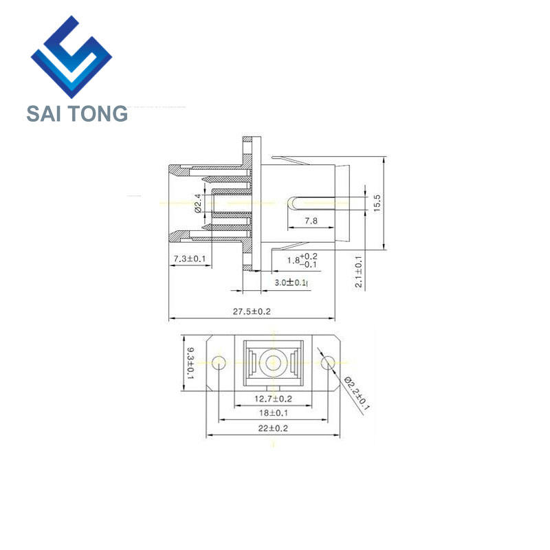 SC-SC PC UPC MM Simplex Fiber Optic Connector ราคาถูก SC/UPC Fiber Adapter สำหรับการทดสอบไฟเบอร์