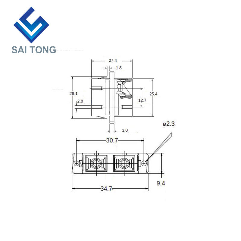 SC-SC APC MM Duplex Fiber Optic Connector ราคาถูก SC/UPC Fiber Adapter สำหรับการทดสอบไฟเบอร์