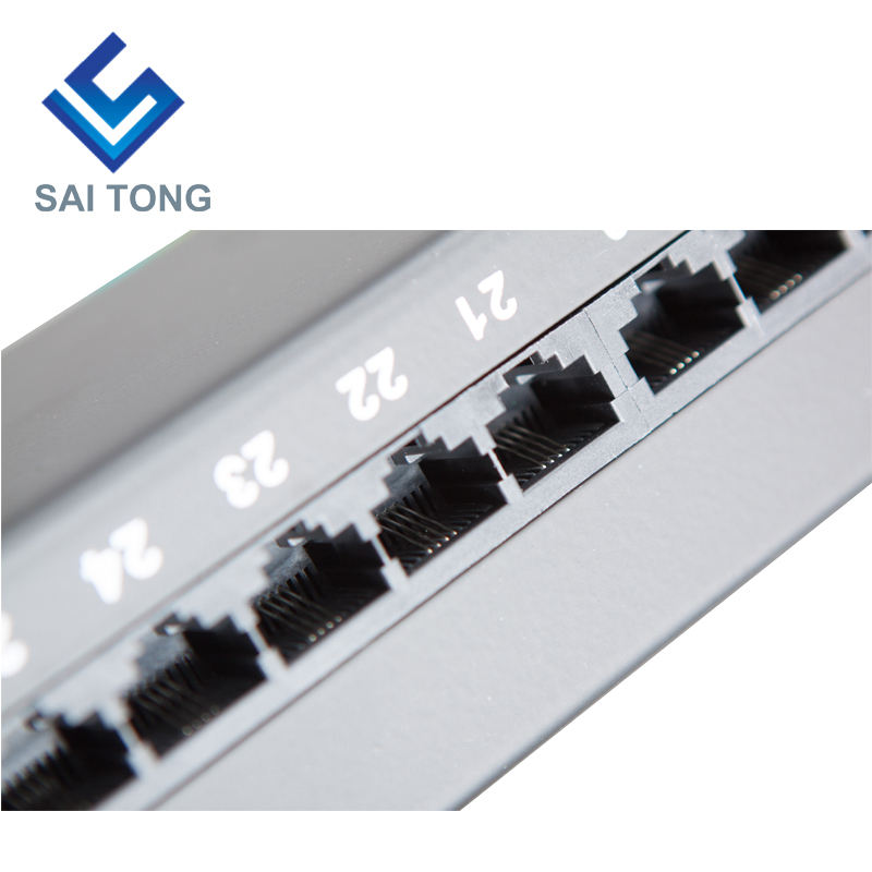 1U 19 '' 25 พอร์ต RJ45 Krone Jackets, เหล็กยึด Cat6 Patch Panel Blank Unshielded utp Cat5e CAT5 RJ45 Patch panel