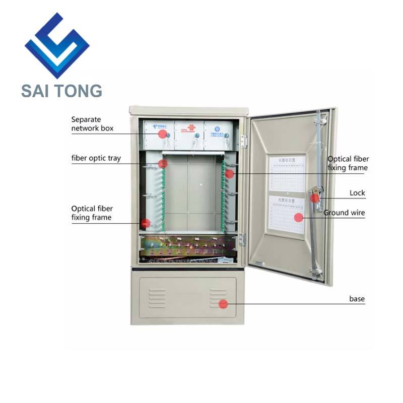 SaiTong FTTH 144 แกนตู้กระจายใยแก้วนำแสงกลางแจ้งกันน้ำ IP55 ตู้ใยแก้วนำแสง 144 แกน ODF ODB