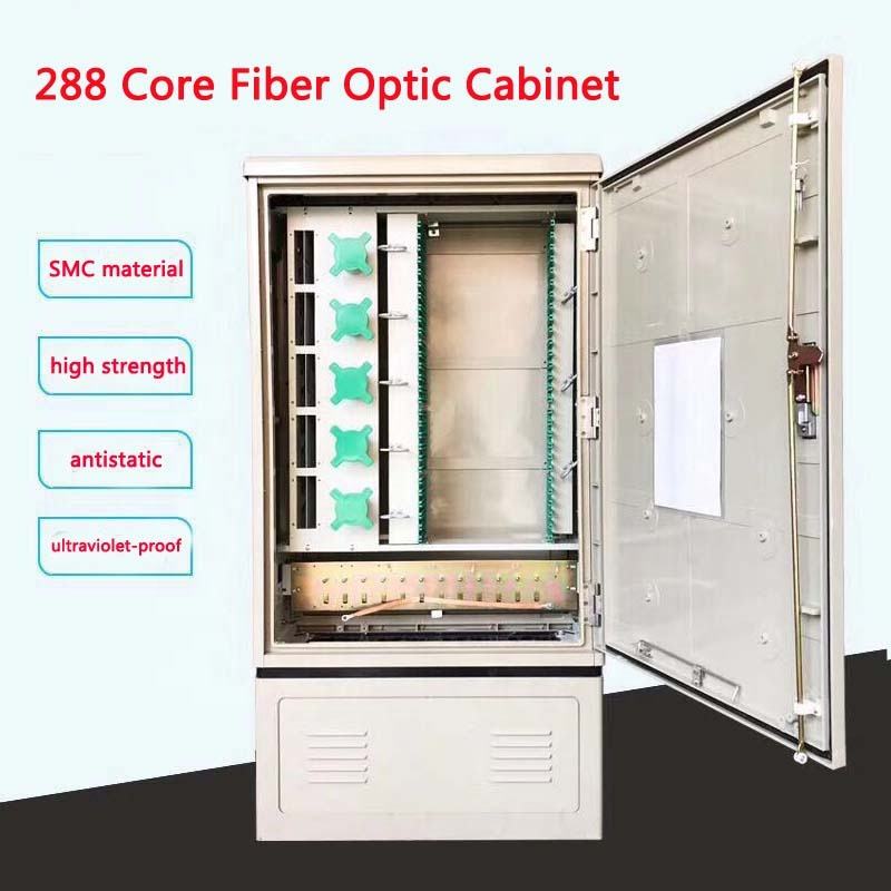 2022 China SaiTong FTTH ตู้กระจายแสงกลางแจ้งกันน้ำ IP55 ตู้ไฟเบอร์ออปติก 288 แกน ODF ODB