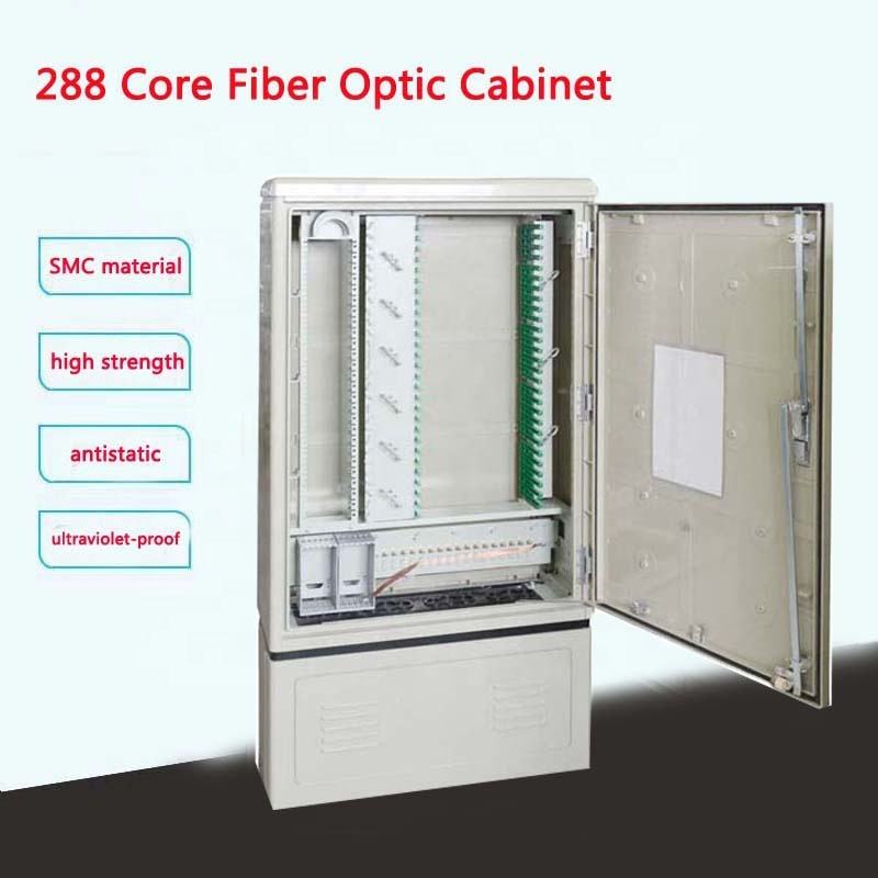 ขายร้อน SaiTong FTTH 288 Core Fiber Distribution Hub Cabinet Outdoor SMC Material Waterproof Outdoor 288 Fiber Cabinets ODF ODB