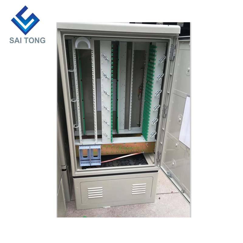 ขายร้อน SaiTong FTTH 288 Core Fiber Distribution Hub Cabinet Outdoor SMC Material Waterproof Outdoor 288 Fiber Cabinets ODF ODB