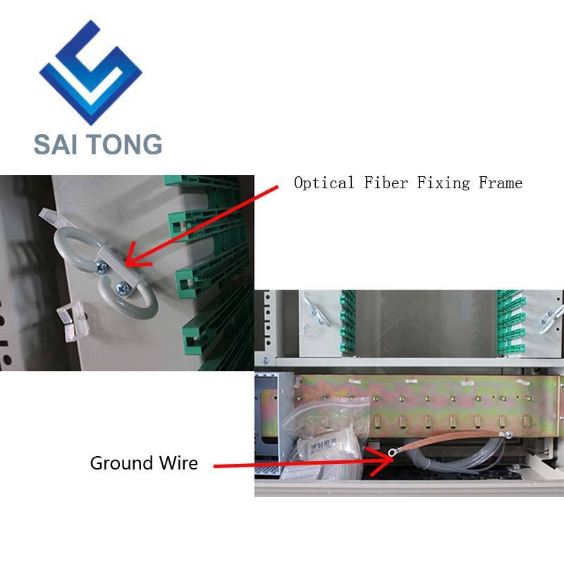 ขายร้อน SaiTong FTTH 288 Core Fiber Distribution Hub Cabinet Outdoor SMC Material Waterproof Outdoor 288 Fiber Cabinets ODF ODB