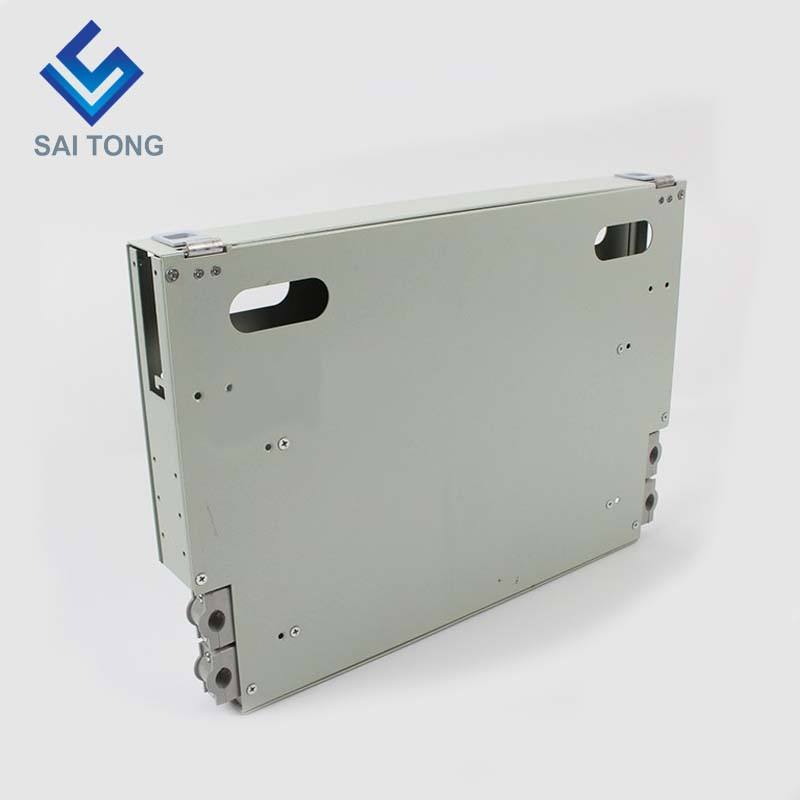 SaiTong FTTH 19 Inch Rack Mount 12 Port Cabinet SC/FC ODF 1 U 12 core Optical Fiber Distribution Frame Optional Full Load (อุปกรณ์เสริม)