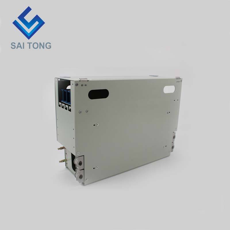 SaiTong FTTH 19 นิ้ว Rack Mount 48 พอร์ตตู้ SC / FC ODF 4 U 48 core กรอบการกระจายใยแก้วนำแสงเสริมโหลดเต็ม