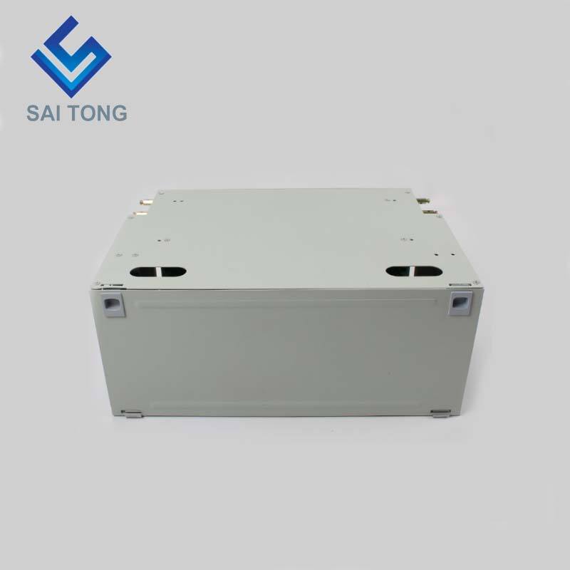 SaiTong FTTH 19 นิ้ว Rack Mount 72 พอร์ตตู้ SC / FC ODF 6 U 72 core กรอบการกระจายใยแก้วนำแสงเสริมโหลดเต็ม