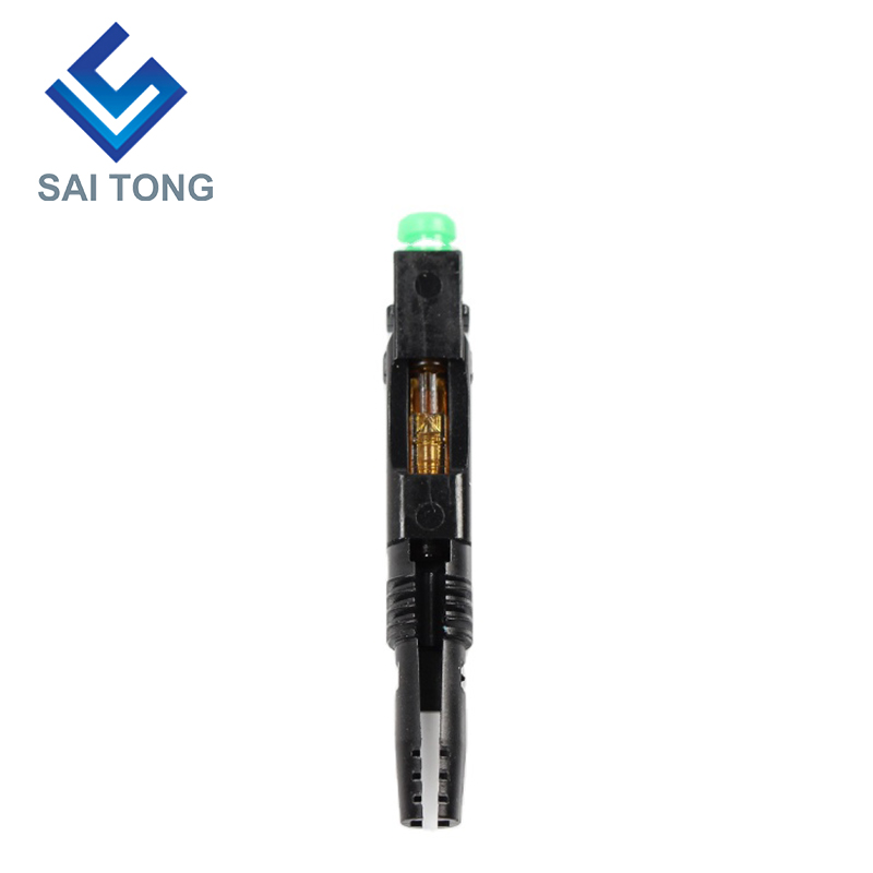 FTTH Fiber Saitong Optic ตัวเชื่อมต่อที่รวดเร็ว sc apc สายไฟเบอร์สีเขียวตัวเชื่อมต่อที่รวดเร็ว Quick Connector Field assembly Singlemode